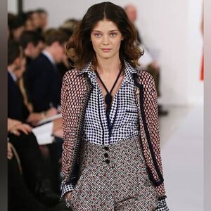 ❤️BUY2️⃣GET1️⃣🆓$2500 OSCAR DE LA RENTA SILK HANDKNIT RUNWAY CARDIGAN S